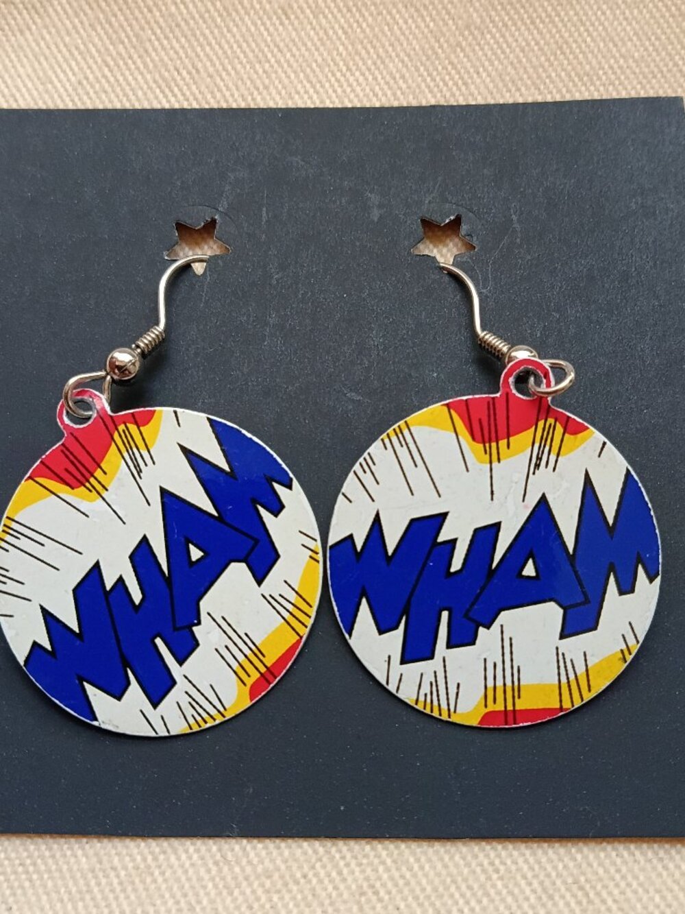 WHAM Cartoon Earrings